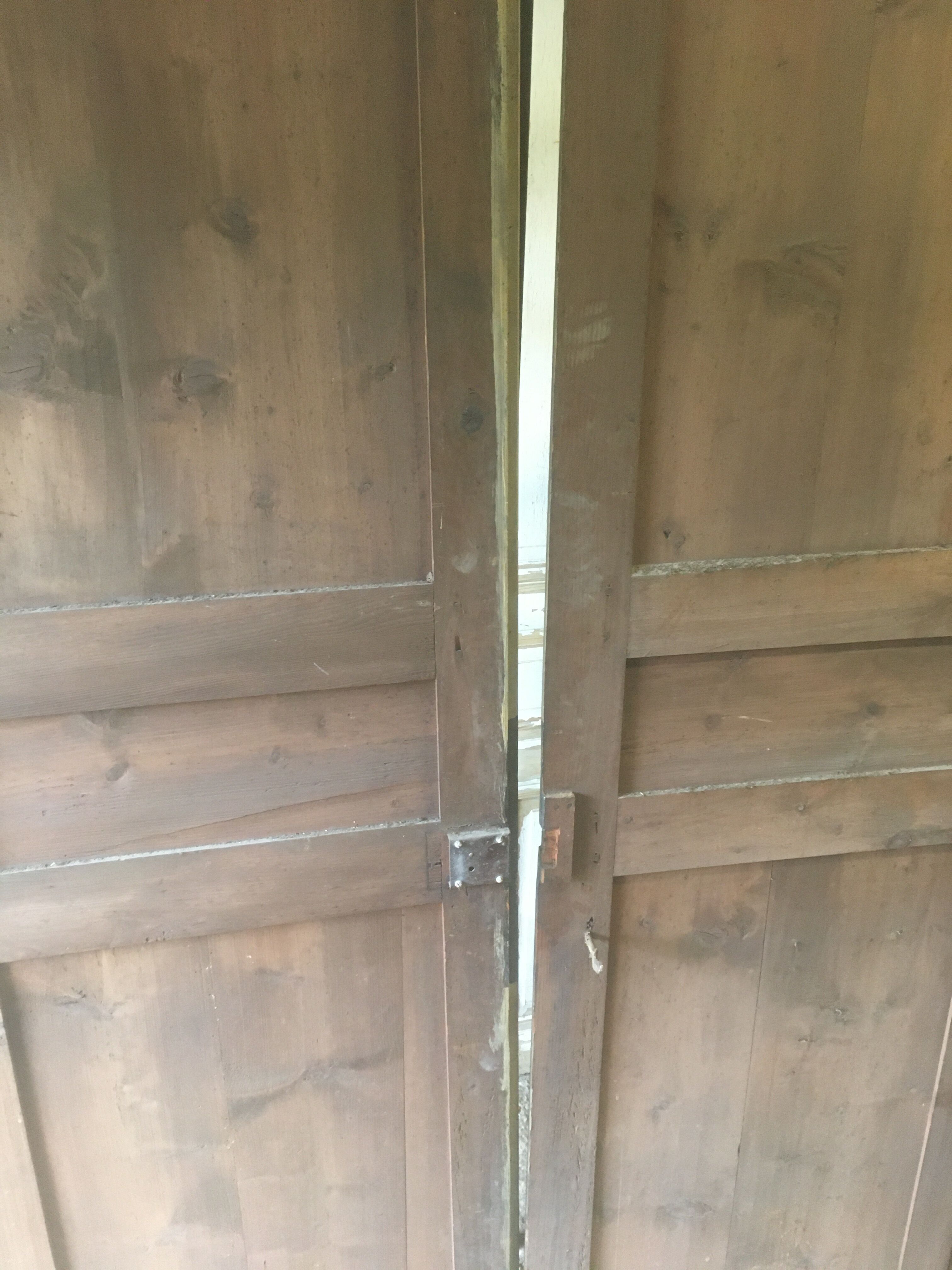 Double pine closet doors