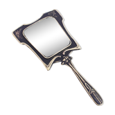 Art Deco hand mirror in bronze 8x17cm