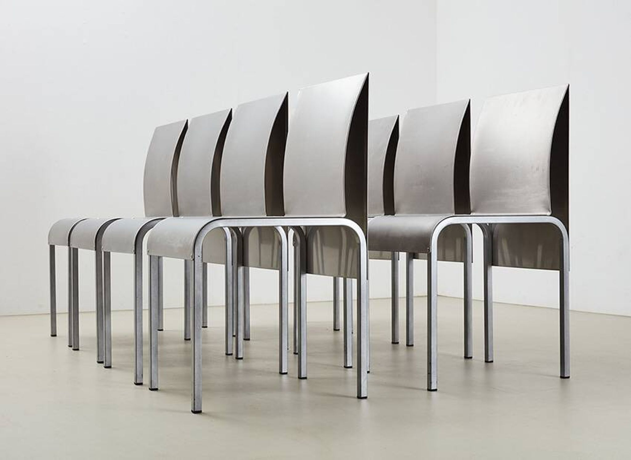 Postmodern Dining Set in Aluminum and Steel Belgium 1980s/90s