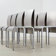Postmodern Dining Set in Aluminum and Steel Belgium 1980s/90s