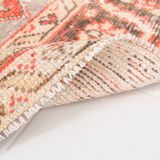 5x8 Red Geometric Tribal Turkish Vintage Rug, 141x240Cm