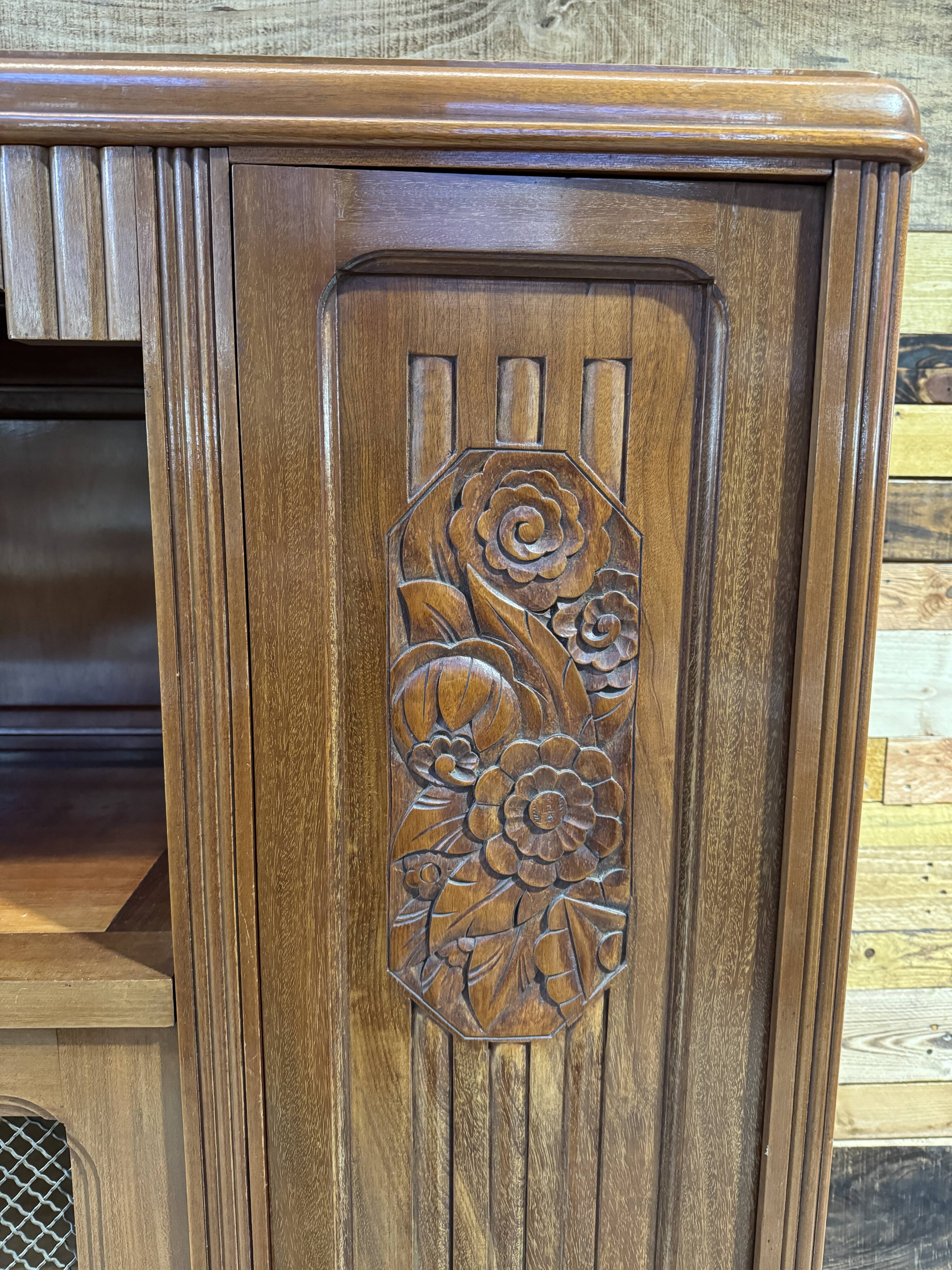 Art Deco Walnut Office Cabinet