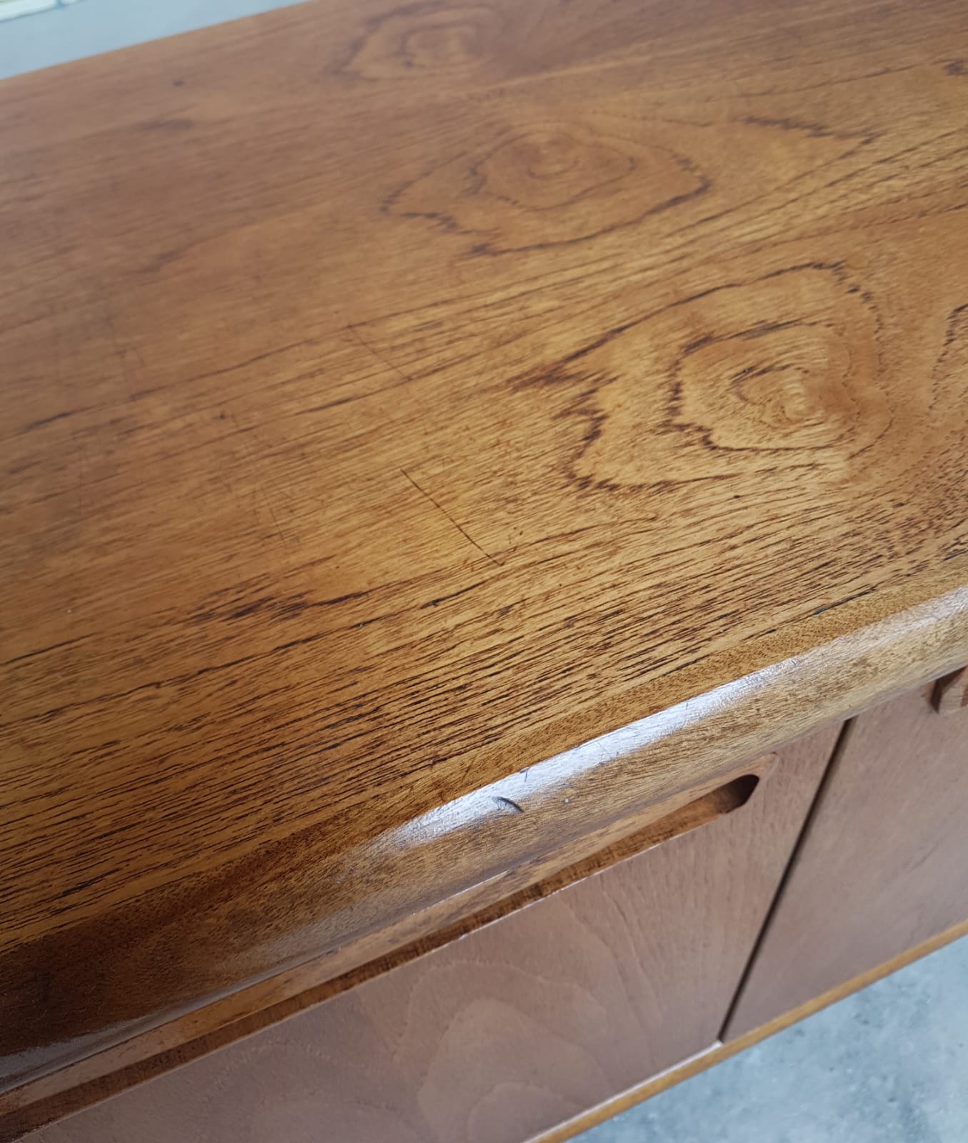 Vtg Mid Century Sideboard Danish Scandinavian Design Media Credenza Retro