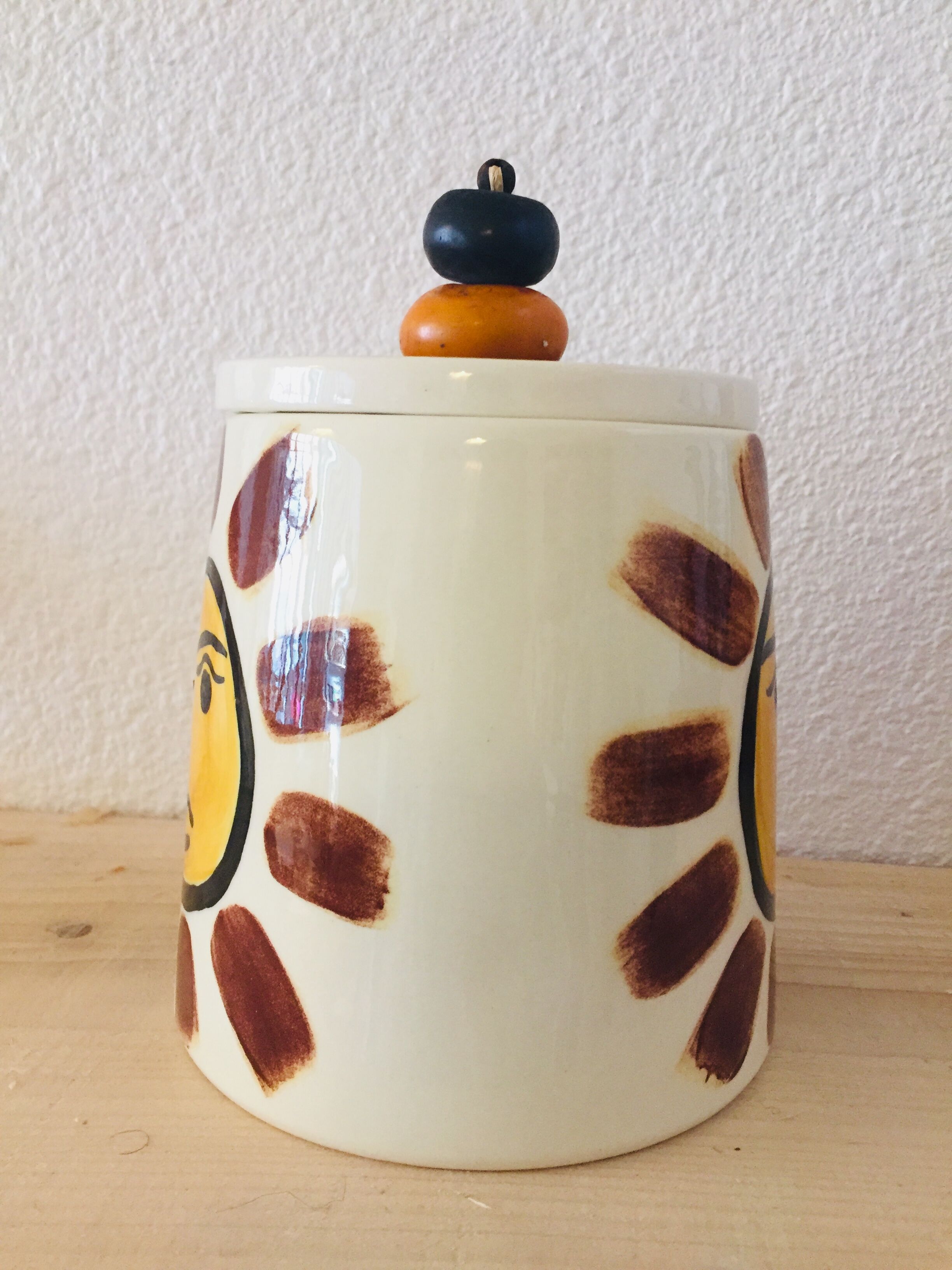 Hand-painted glazed ceramic box