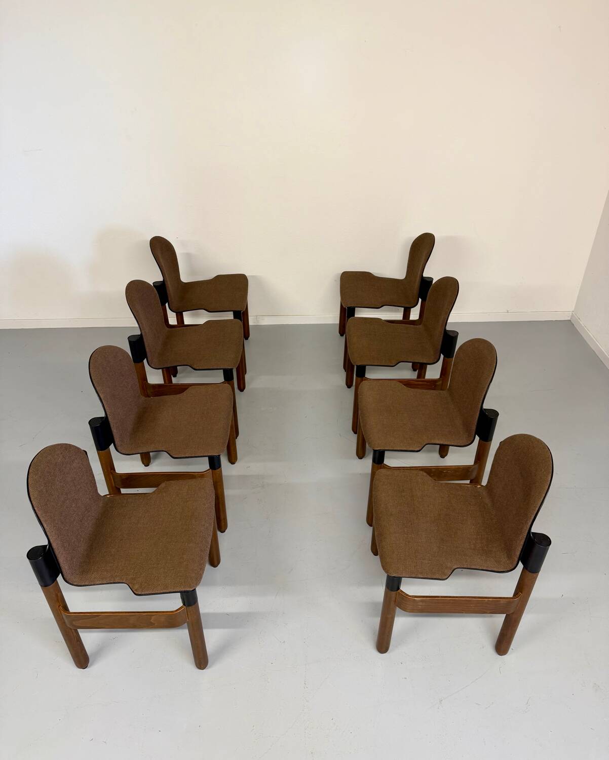 Set of 8 postmodern THONET FLEX chairs designed by Gerd Lange, vintage 80s.