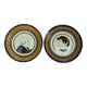 Quimper HB, pair of earthenware plates couple circa 1950