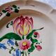 Assiette faïence de l'est St Clément décor tulipe