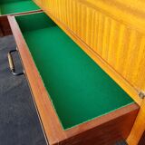 Sideboard in teck and formica black design Charles Ramos