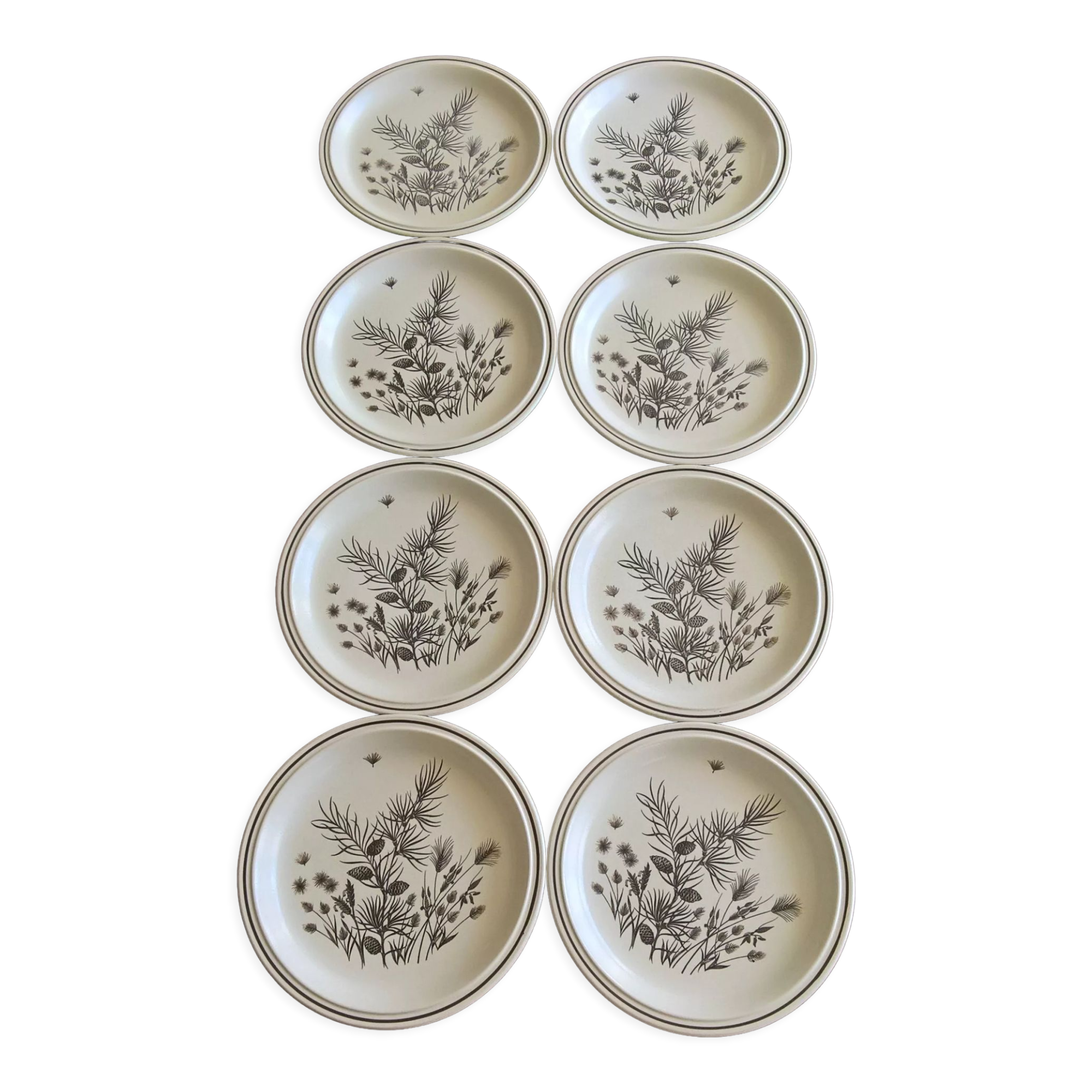 8 WH Grindley "Pinewood" dinner plates