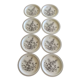 8 assiettes plates W.H. Grindley "Pinewood"