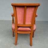 Paire de fauteuils style directoire en merisier velours