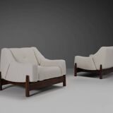Pair of rosewood lounge chairs by Móveis Cimo, Brazil 1950s