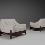 Pair of rosewood lounge chairs by Móveis Cimo, Brazil 1950s