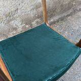 Emile and Walter Baumann walnut sleigh chair 60s