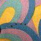 Transat années 70en toile à motifs colorés