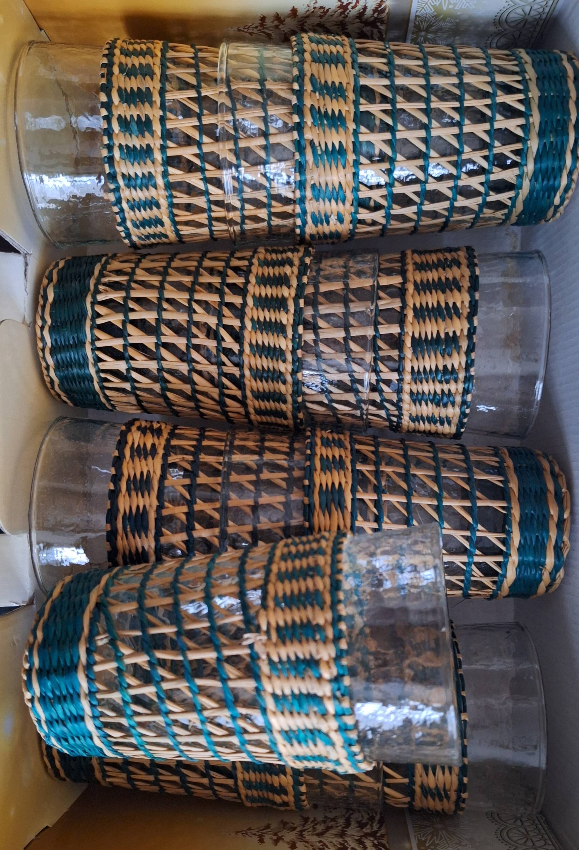 Set of vintage bohemian glasses