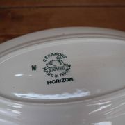 Old oval earthenware dish "Horizon" St Amand