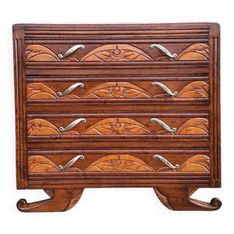 Art Deco commode, vintage antique piece with marble top.