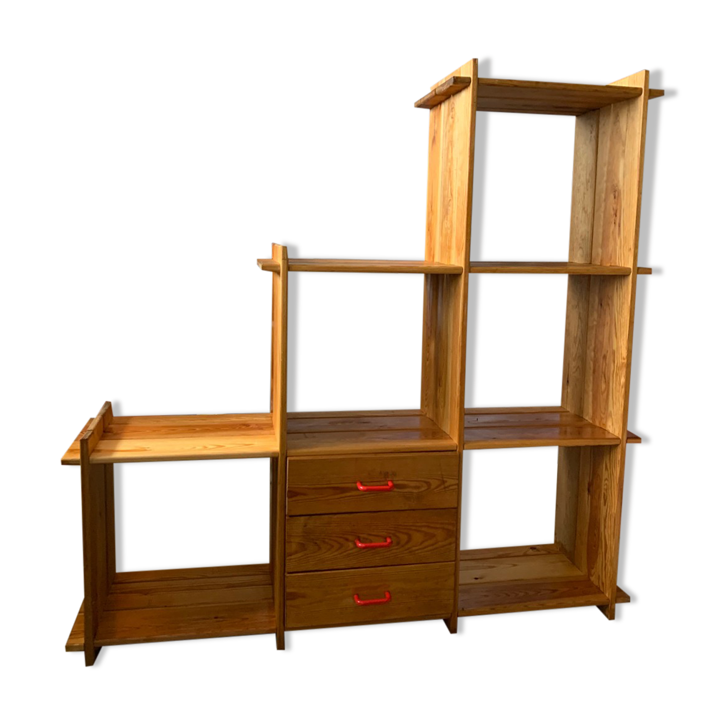 Pine staircase shelf 80s