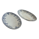 Lot de 2 plats ovales Lunéville KG — Collection Moustiers, Terre de Fe