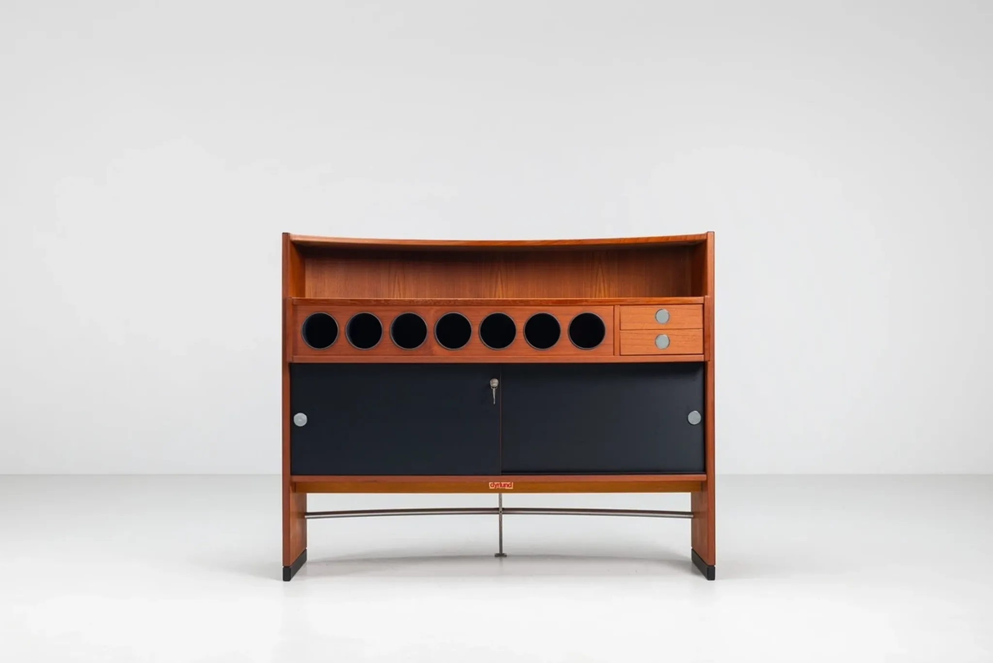Erik Buch boomerang dry bar set in teak Dyrlund Denmark 1960
