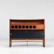 Erik Buch boomerang dry bar set in teak Dyrlund Denmark 1960