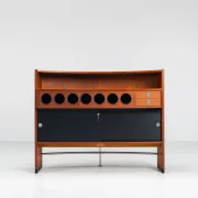 Erik Buch boomerang dry bar set in teak Dyrlund Denmark 1960