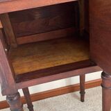 Antique bedside table in wood and marble