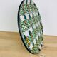 Round dish flowers 70s ceramic Y. Lemieux