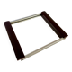 Plateau Art Deco, miroir, bois et métal