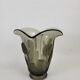 Art Deco glass tulip vase Czechoslovakia