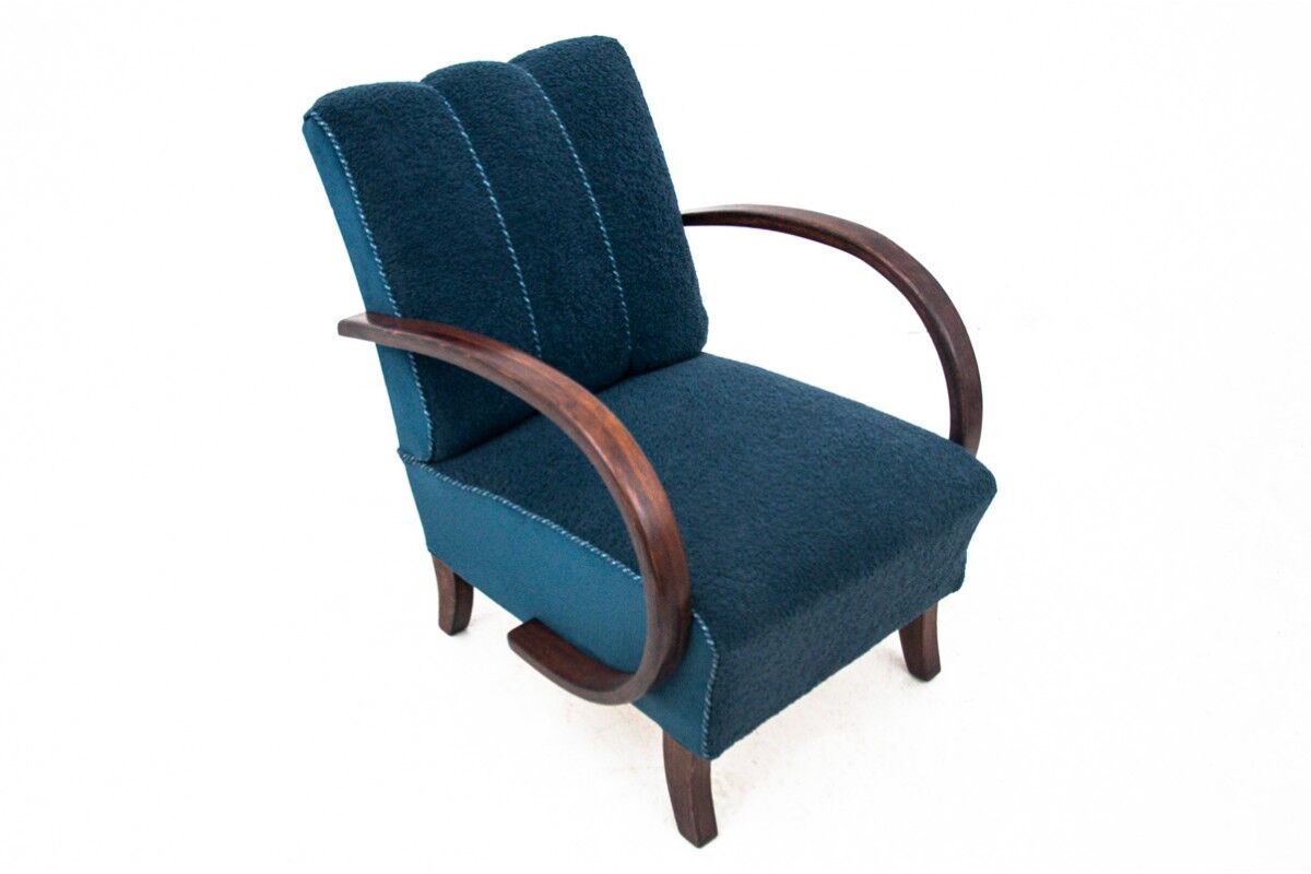 Two H-227 armchairs from the 1930s, designed by J. Halabala, Art Deco style, Czechoslovakia