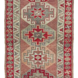 Handmade decorative oriental brown runner carpet 82 cm x 270 cm