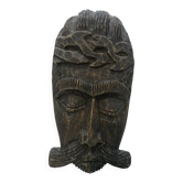 African tribal mask in carved wood - decorative ethnic art