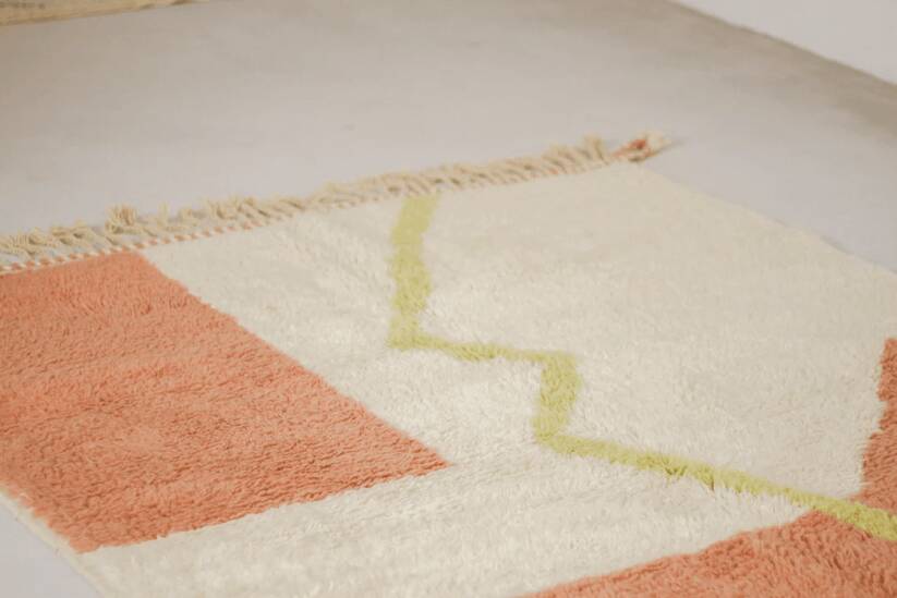 Tapos beni ouarine rose marocain 250cmx150cm