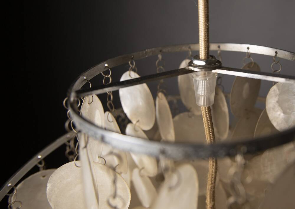 Verner Panton mother-of-pearl chandelier