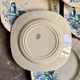 6 dessert plates Gien in blue ironstone, service "Birds" circa 1870 no. 3