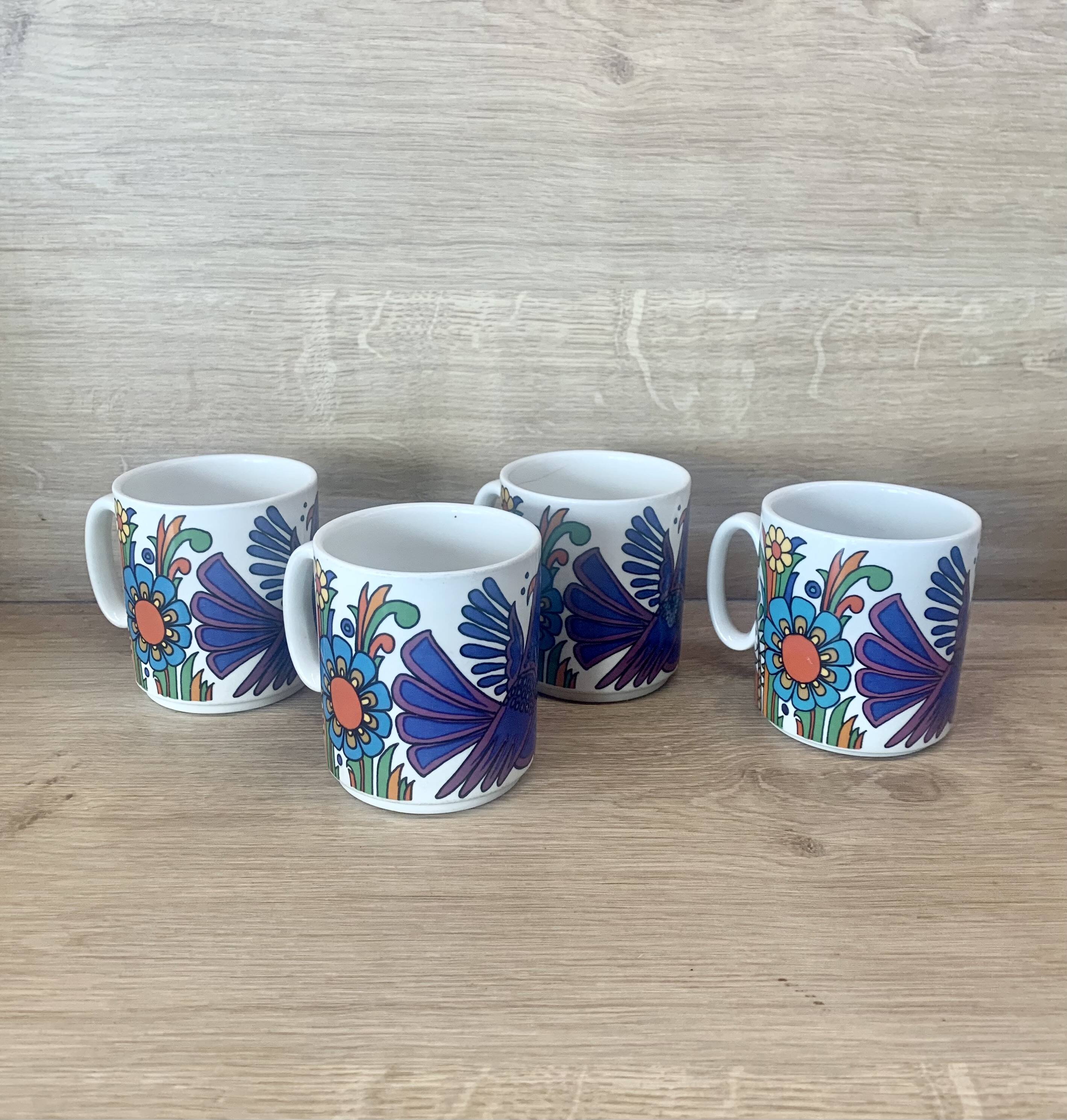 Mugs Set of 4,  Villeroy and Boch Acapulco, 1970s