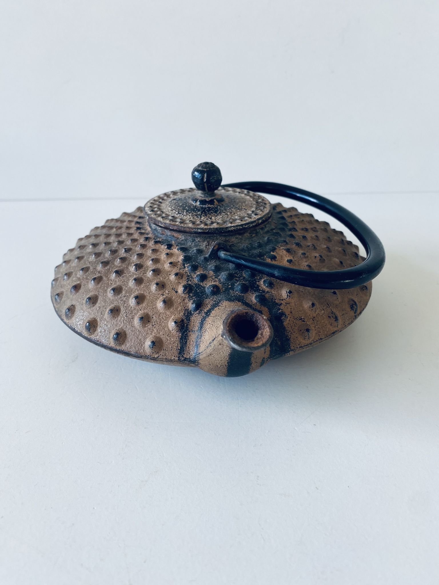 Ancient Japanese teapot in cast iron