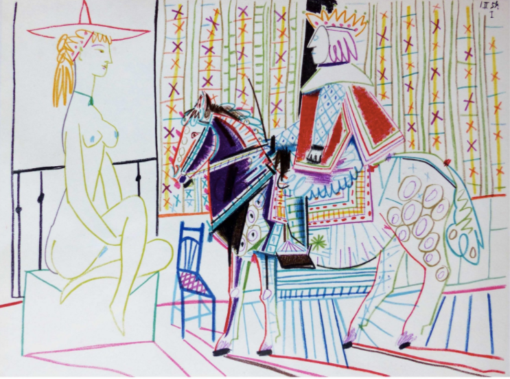 Lithograph Pablo Picasso Drawings by Vallauris plate I 1954