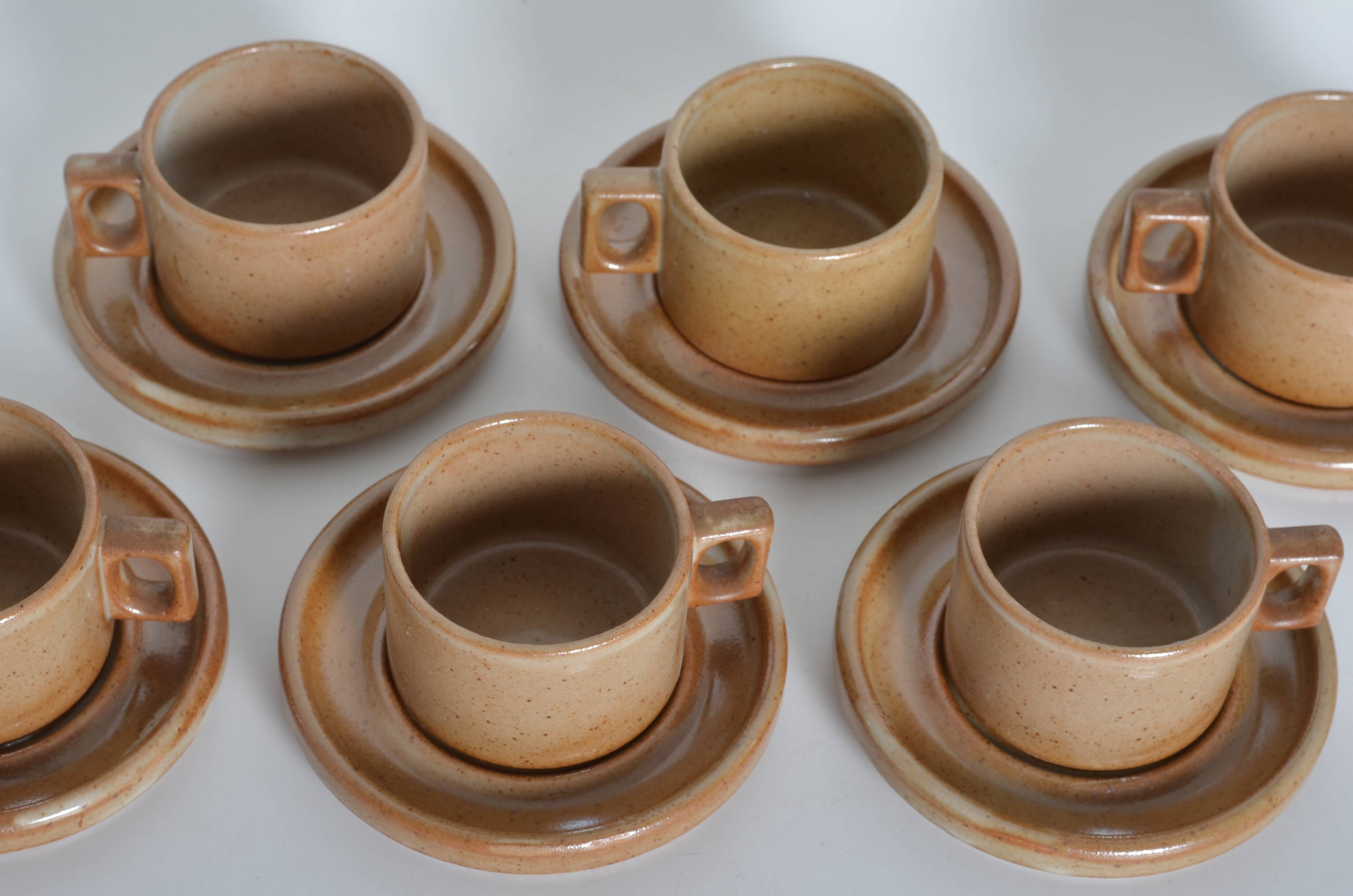 Modernist Brenne stoneware coffee cups