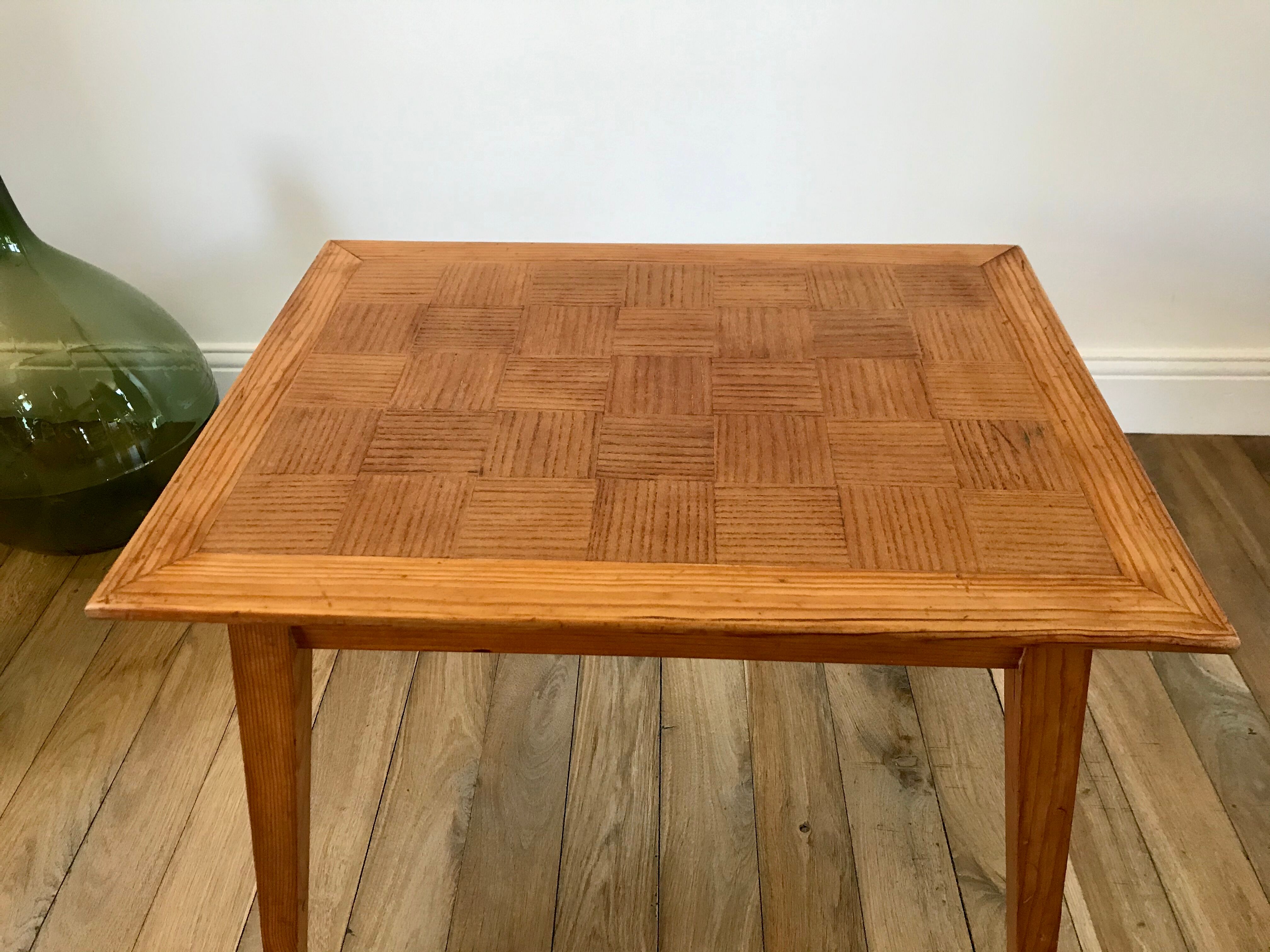 Table basse scandinave en bois années 50-60