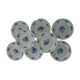 Set de 8 assiettes porcelaine de Limoges France décor fleurs bleues  diamètre 20 cm