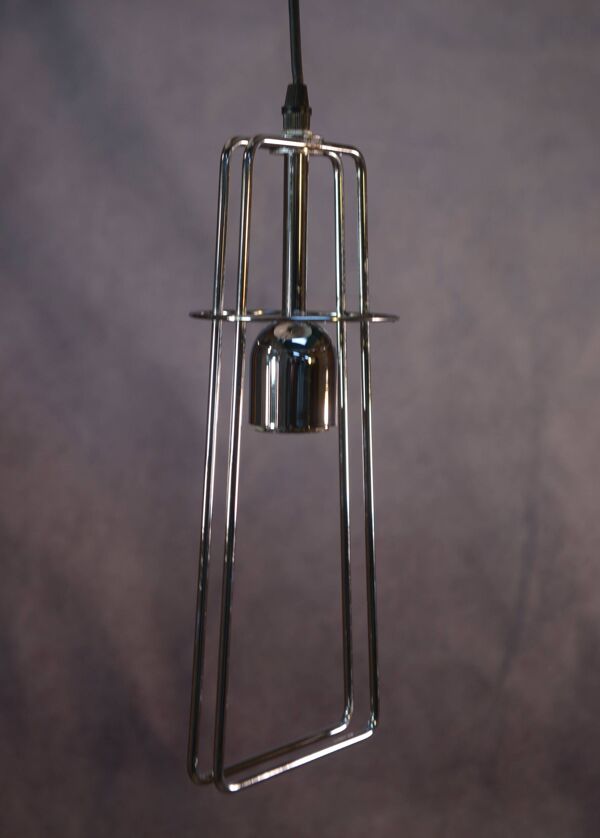 Suspension design métal laqué orange 1970's