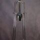 1970s orange lacquered metal designer pendant light