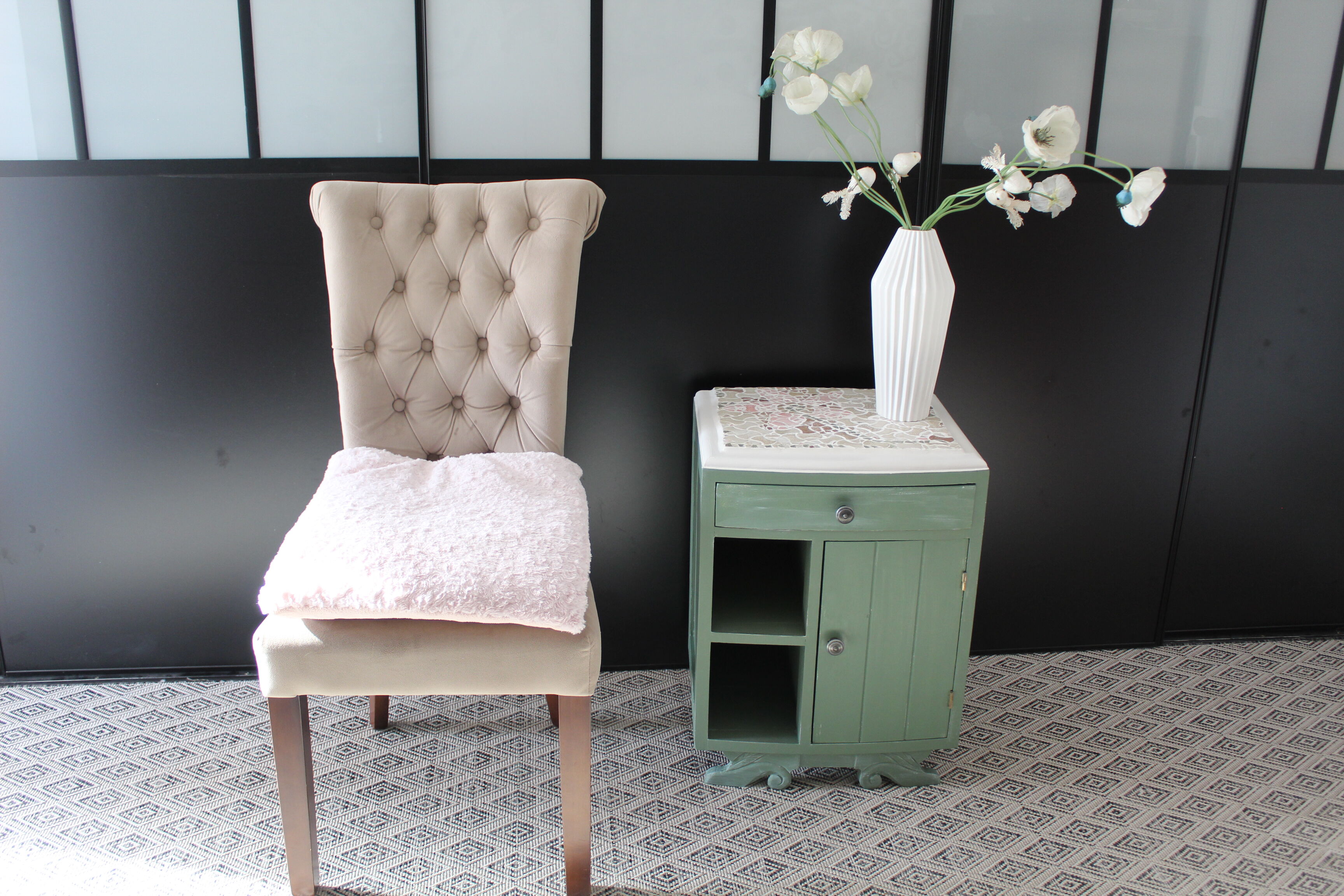 Meuble de chevet art déco relooké