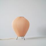 Cocoon lamp with pink pleated shade, 50's lighting