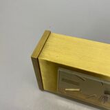 Vintage 1960s solid brass table clock Hollywood Regency Dugena, Switzerland