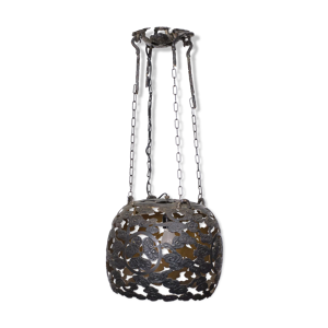 lustre percé en bronze