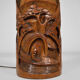 Asian carved wooden lounge lamp, mid-century